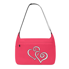 Load image into Gallery viewer, Ti Amo I love you - Exclusive Brand - Radical Red - Double White Heart - Journey Computer Shoulder Bag
