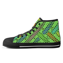 Load image into Gallery viewer, Ti Amo I love you - Exclusive Brand - Pastel Green - Deco Dots - High-Top Canvas Shoes - Black Soles
