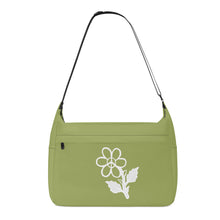 Load image into Gallery viewer, Ti Amo I love you - Exclusive Brand.- Olive Green - White Daisy -  Journey Computer Shoulder Bag
