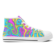 Load image into Gallery viewer, Ti Amo I love you - Exclusive Brand - High-Top Canvas Shoes - White Soles
