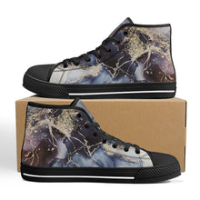 Load image into Gallery viewer, Ti Amo I love you - Exclusive Brand - High-Top Canvas Shoes - Black Soles
