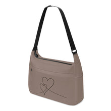 Load image into Gallery viewer, Ti Amo I love you - Exclusive Brand - Almond Frost - Double Script Heart - Journey Computer Shoulder Bag
