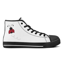 Load image into Gallery viewer, Ti Amo I love you - Exclusive Brand - Ladybug - High-Top Canvas Shoes - Black Soles
