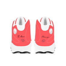 Load image into Gallery viewer, Ti Amo I love you - Exclusive Brand  - Airbnb Red- Womens - Basketball Shoes - White Laces
