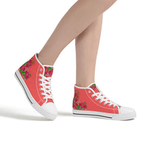 Load image into Gallery viewer, Ti Amo I love you - Exclusive Brand - High-Top Canvas Shoes - White Soles
