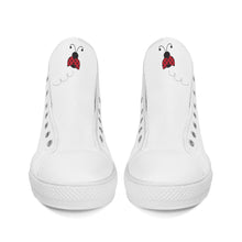 Load image into Gallery viewer, Ti Amo I love you - Exclusive Brand - High-Top Canvas Shoes - White Soles
