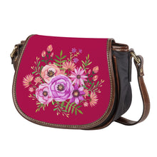 Load image into Gallery viewer, Ti Amo I love you - Exclusive Brand - Jazzberry Jam - Floral Bouquet - Saddle Bag
