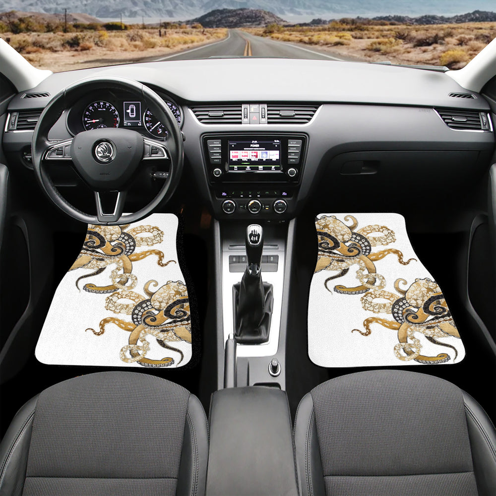Ti Amo I love you - Exclusive Brand - White - Octopus - Car Floor Mats