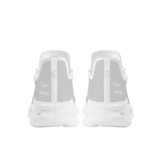 Ti Amo I love you - Exclusive Brand - Alto Gray - Mens / Womens - Flex Control Sneakers- White Soles