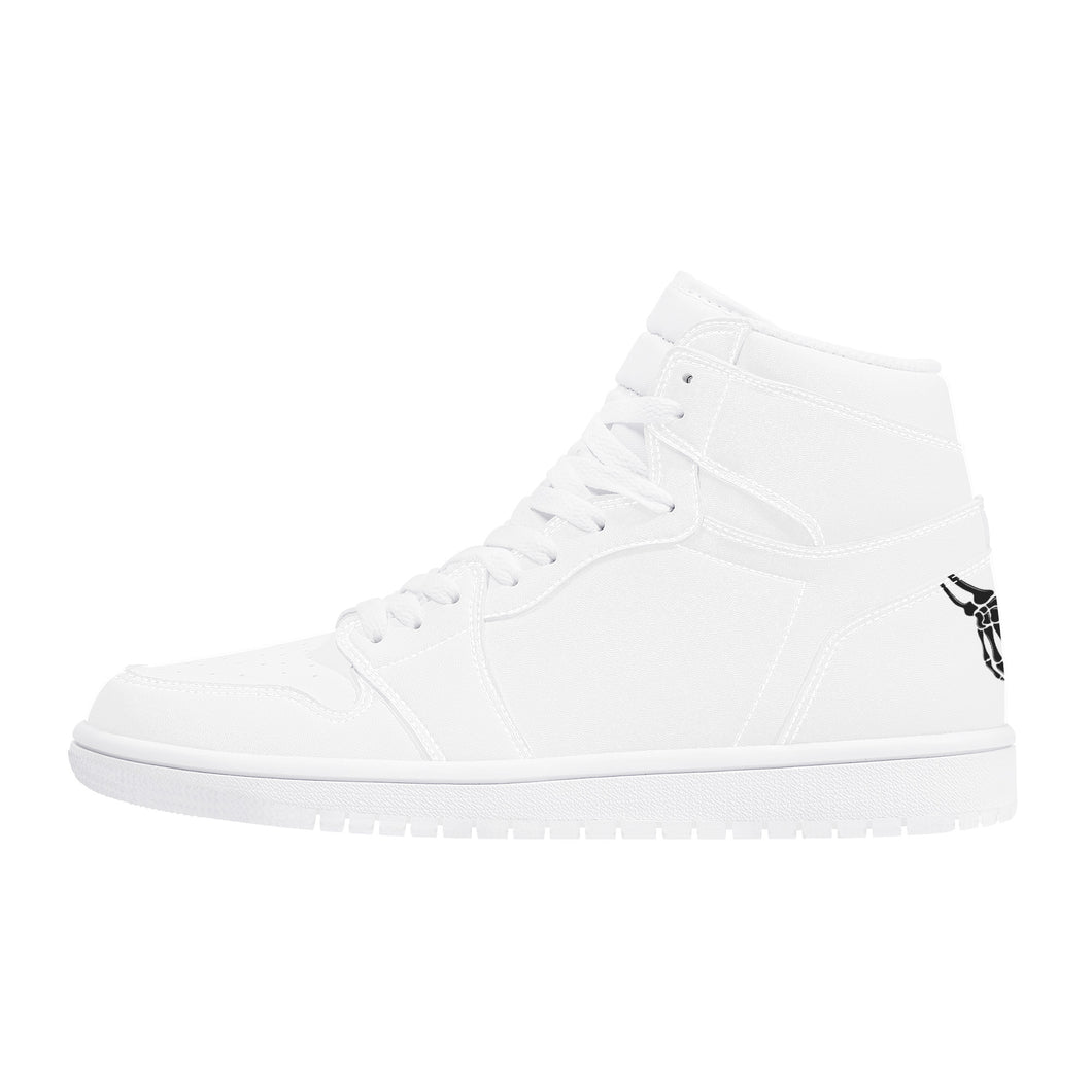 Ti Amo I love you - Exclusive Brand  - White - Skeleton Hands with Heart - High Top Synthetic Leather Sneaker