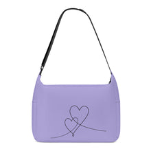 Load image into Gallery viewer, Ti Amo I love you - Exclusive Brand - Cold Purple - Double Script Heart - Journey Computer Shoulder Bag
