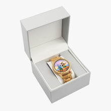 Load image into Gallery viewer, Ti Amo I love you Exclusive Brand  - Lilo &amp; Stitch - Italian Olive Lumber Wooden Watch
