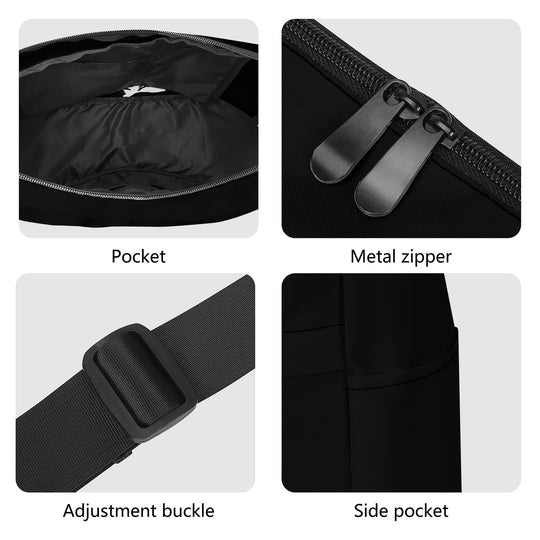 Ti Amo I love you - Exclusive Brand - Black - White Daisy - Journey Computer Shoulder Bag