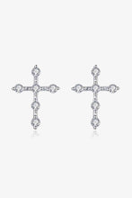 Load image into Gallery viewer, Zircon Cross 925 Sterling Silver Earrings
