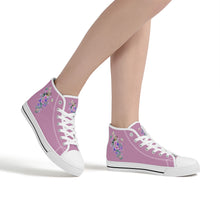 Load image into Gallery viewer, Ti Amo I love you - Exclusive Brand - High-Top Canvas Shoes - White Soles
