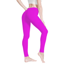 Load image into Gallery viewer, Ti Amo I love you - Exclusive Brand  - Pink Purple -  White Daisy -  Yoga Leggings
