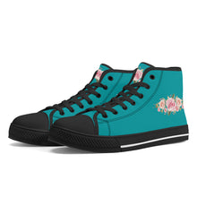 Load image into Gallery viewer, Ti Amo I love you - Exclusive Brand - High-Top Canvavs Shoes - Black Soles
