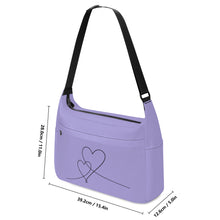 Load image into Gallery viewer, Ti Amo I love you - Exclusive Brand - Cold Purple - Double Script Heart - Journey Computer Shoulder Bag
