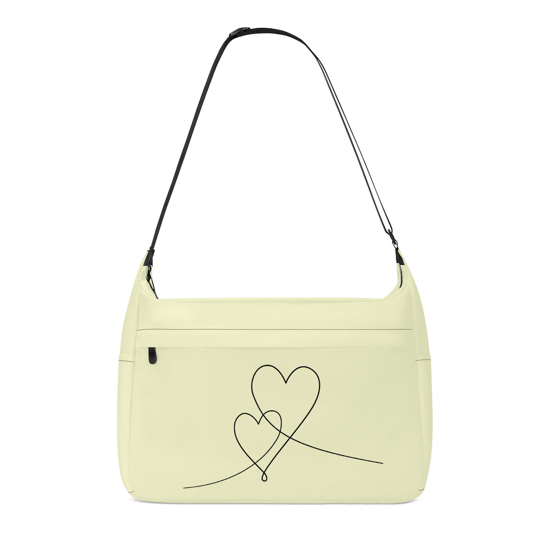 Ti Amo I love you - Exclusive Brand - Cornfield Yellow - Double Script Heart - Journey Computer Shoulder Bag