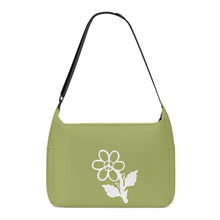 Load image into Gallery viewer, Ti Amo I love you - Exclusive Brand.- Olive Green - White Daisy -  Journey Computer Shoulder Bag
