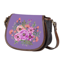 Load image into Gallery viewer, Ti Amo I love you - Exclusive Brand - Purple Mountain Magesty - Floral Bouquet - Saddle Bag
