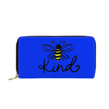 Load image into Gallery viewer, Ti Amo I love you - Exclusive Brand  - Blue Blue Eyes - Bee Kind - Zipper Purse Clutch Bag
