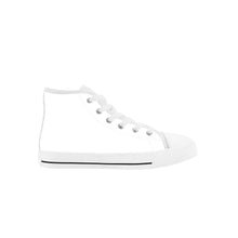 Load image into Gallery viewer, Ti Amo I love you - Exclusive Brand - White - Double Black Heart - Kids High Top Canvas Shoes
