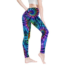 Load image into Gallery viewer, Ti Amo I love you - Exclusive Brand - Blue Zodiac, Curious Blue, Malachite, Purple Heart - Tie-Dye - Womens / Teen Girls / Womens Plus Size - Yoga Leggings - Sizes XS-3XL
