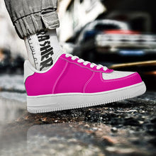 Load image into Gallery viewer, Ti Amo I love you - Exclusive Brand  - Hollywood Cerise &amp; White - Low Top Unisex Sneakers
