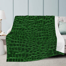 Load image into Gallery viewer, Ti Amo I love you - Exclusive Brand  - Everglade Reptile Pattern - Micro Fleece Blankets
