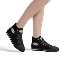 Load image into Gallery viewer, Ti Amo I love you - Exclusive Brand - High-Top Canvas Shoes - Black Soles
