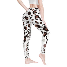 Load image into Gallery viewer, Ti Amo I love you - Exclusive Brand - Brown Mixed Spots - Womens / Teen Girls / Womens Plus Size - Yoga Leggings - Sizes ZS-3XL
