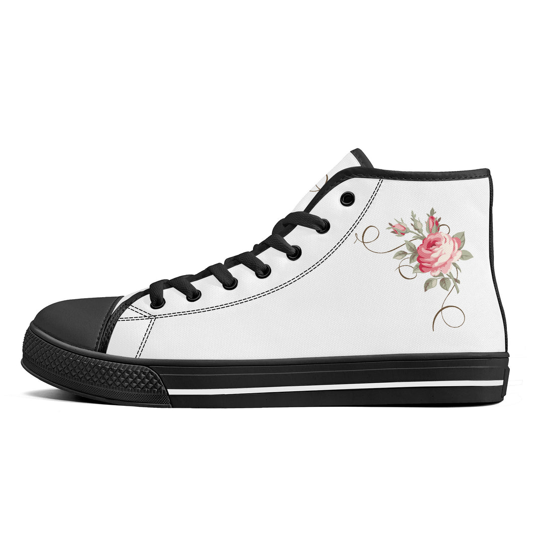 Ti Amo I love you - Exclusive Brand - High-Top Canvas Shoes - Black Soles