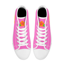 Load image into Gallery viewer, Ti Amo I love you  - Exclusive Brand  - Womens High-Top Canvas Shoes - White Soles - Ti Amo I love you
