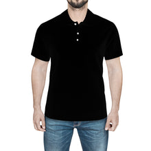 Load image into Gallery viewer, TI Amo I love you - Exclusive Brand - Mens Black  Polo Shirt
