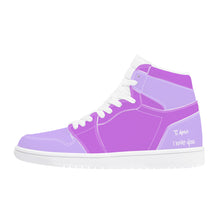 Load image into Gallery viewer, Ti Amo I love you - Exclusive Brand - Mauve &amp; Lavender - High Top Synthetic Leather Sneaker
