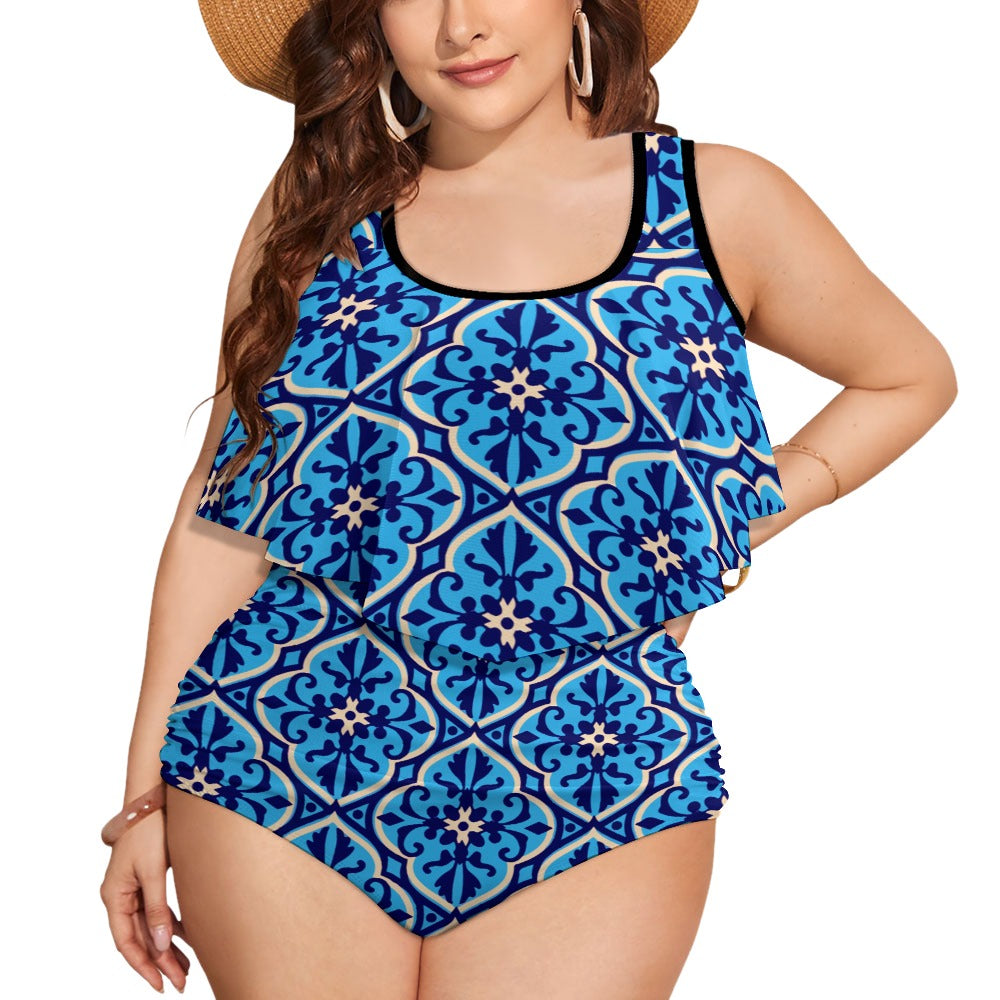 Ti Amo I love you Exclusive Brand  - Womens Plus Size 2pc Top+ Bottoms Swimsuit - Bathing Suits - Sizes XL-4XL