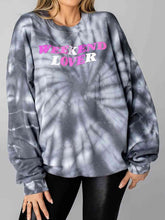 Load image into Gallery viewer, WEEKEND LOVER Graphic Tie-Dye Sweatshirt
