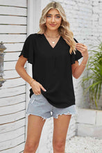 Load image into Gallery viewer, V-Neck Flutter Sleeve Blouse
