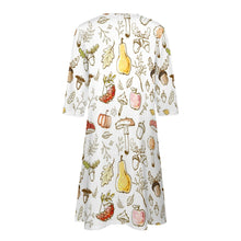 Load image into Gallery viewer, Ti Amo I love you - Exclusive Brand - 10 Styles - Fruit &amp; Veggies - 7-point Sleeve Dress - Sizes S-5XL
