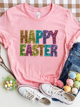 Load image into Gallery viewer, HAPPY EASTER Round Neck Short Sleeve T-Shirt
