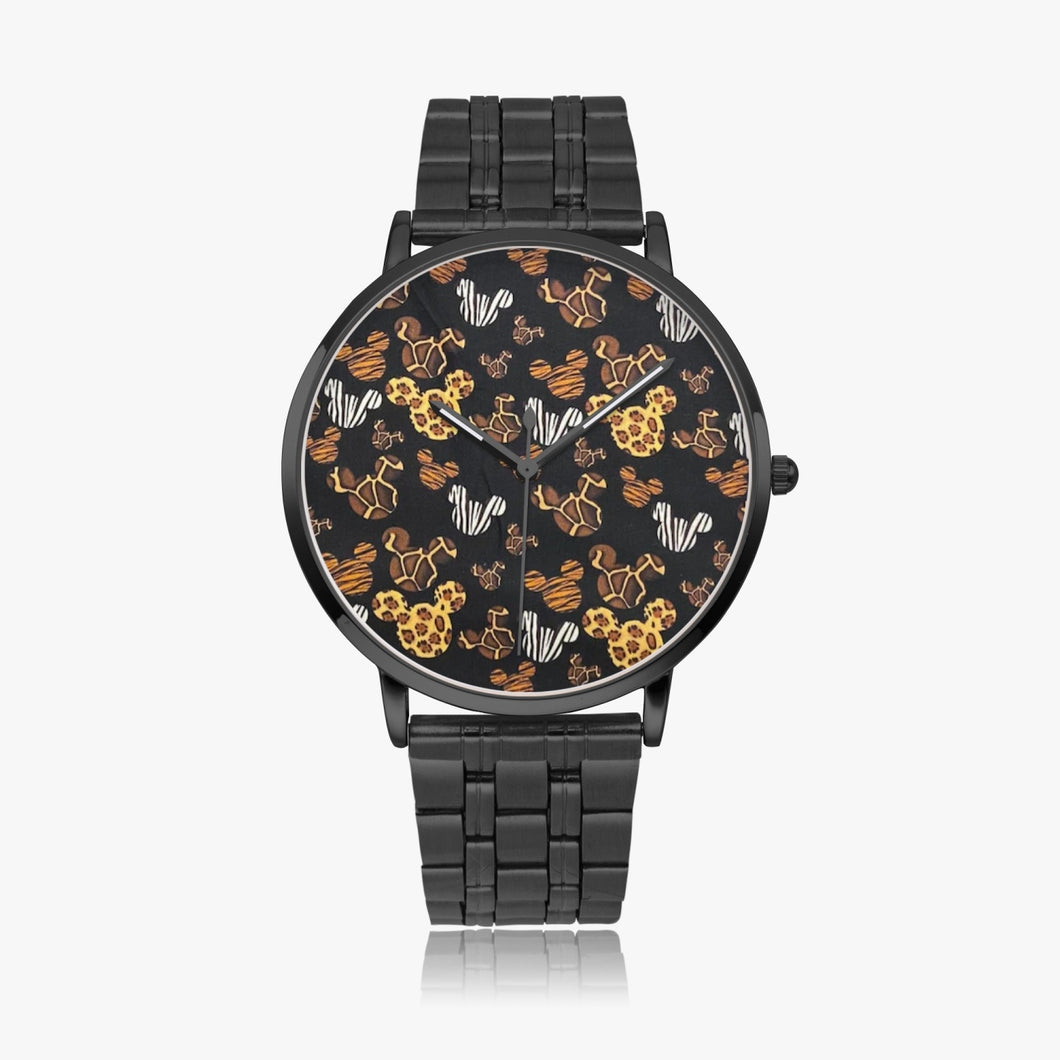 Ti Amo I love you  - Exclusive Brand  - Brown Mickey Ears - Unisex Instafamous Steel Strap Quartz Watch