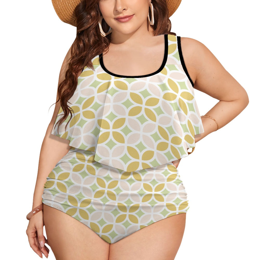 Ti Amo I love you Exclusive Brand  - Womens Plus Size 2pc Top+ Bottoms Swimsuit - Bathing Suits - Sizes XL-4XL