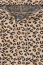 Load image into Gallery viewer, Woven Right Leopard Print Drawstring Hooded Sweatshirt
