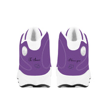 Load image into Gallery viewer, Ti Amo I love you - Exclusive Brand  - Affair Purple - Mens / Womens - Unisex Basketball Shoes - White Laces
