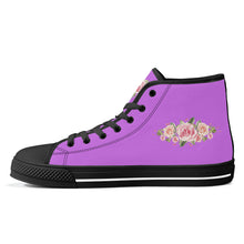 Load image into Gallery viewer, Ti Amo I love you - Exclusive Brand - High-Top Canvavs Shoes - Black Soles
