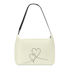 Load image into Gallery viewer, Ti Amo I love you - Exclusive Brand - Beige - Double Script Heart - Journey Computer Shoulder Bag
