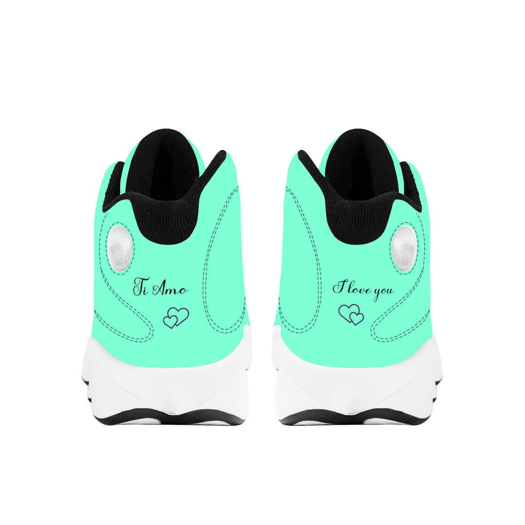 Ti Amo I love you  - Exclusive Brand  - Aquamarine - Basketball Shoes - Black Laces