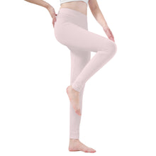 Load image into Gallery viewer, Ti Amo I love you - Exclusive Brand  - Wisp Pink - White Daisy -  Yoga Leggings
