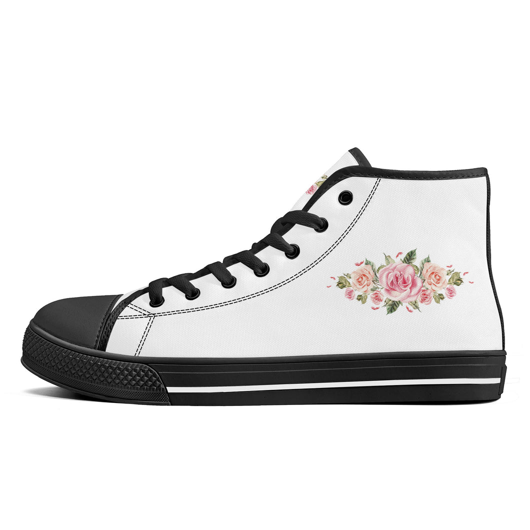 Ti Amo I love you - Exclusive Brand - High-Top Canvas Shoes - Black Soles